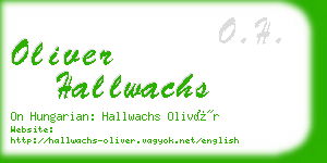 oliver hallwachs business card
